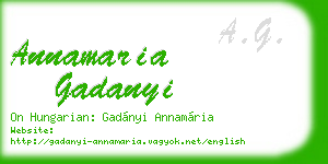 annamaria gadanyi business card