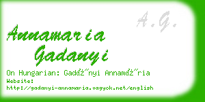 annamaria gadanyi business card